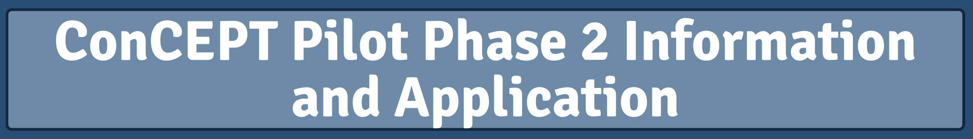 Button that will direct you to the Concept pilot phase 2 information and application page